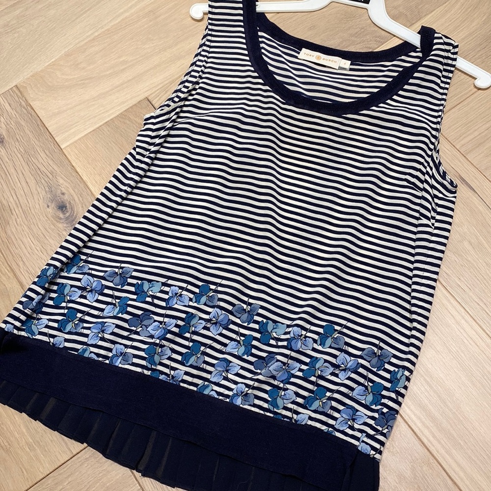 TORY BURCH 100% silk tank S 4